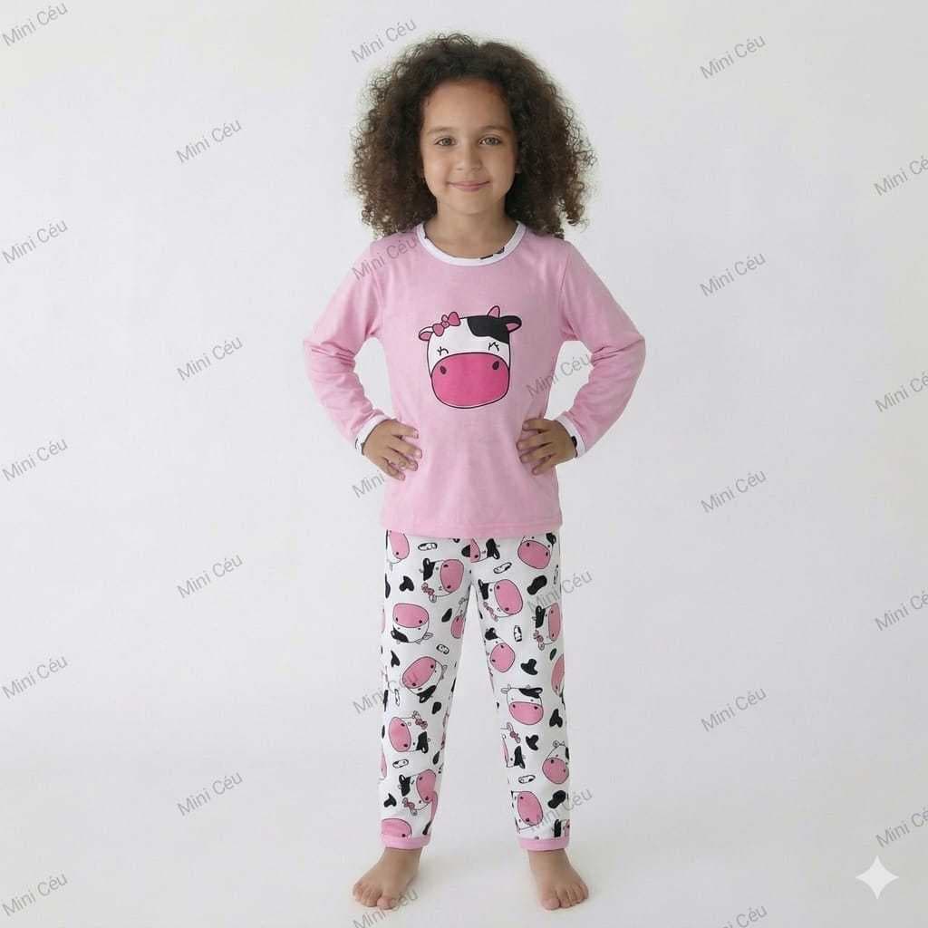 Pijama Infantil e Juvenil Inverno estampado 100% Algodão Várias cores e Estampas
