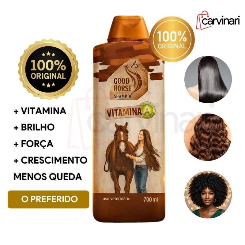 Shampoo de Cavalo Good Horse Com Vitamina A Cresce Cabelo o Famosinho - 700ml Original