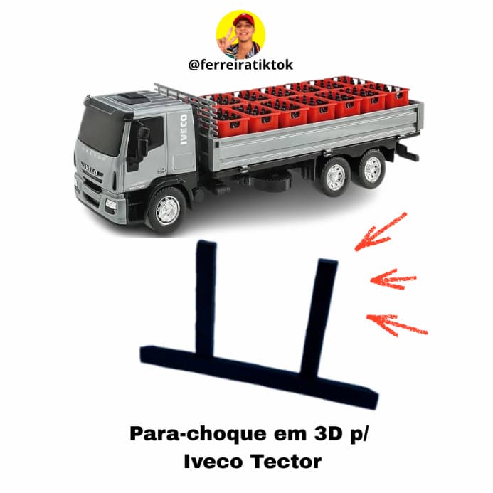 Para-choque ESTENDIDO p/ MINIATURA de IVECO Tector Usual