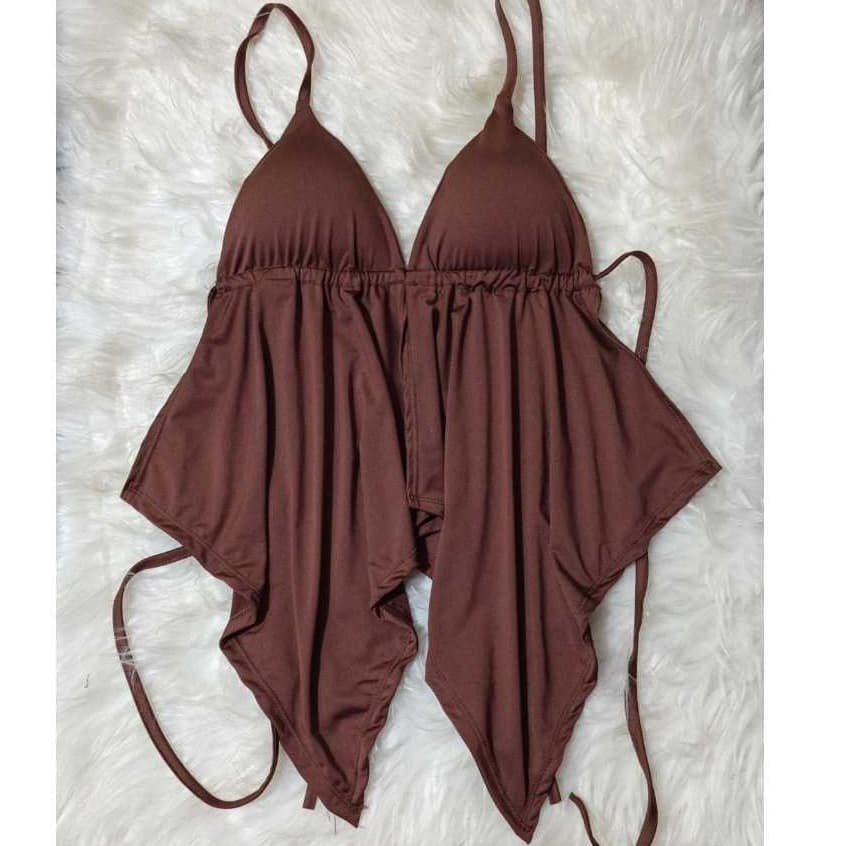 Top Malibu Blusinha feminina Babado com bojo tentencia boho chic