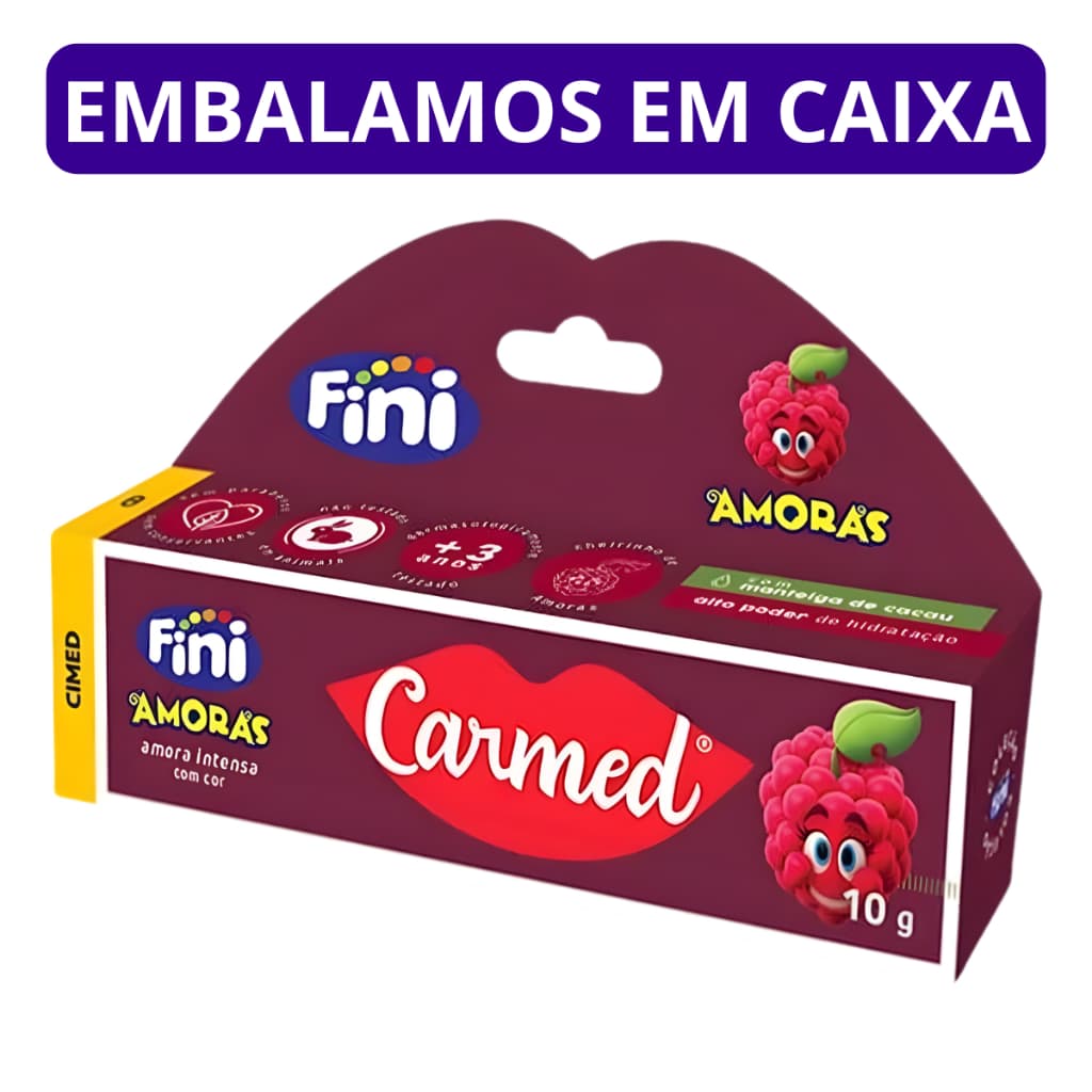 Hidratante Labial Carmed Fini Amora Escura - Bisnaga 10g