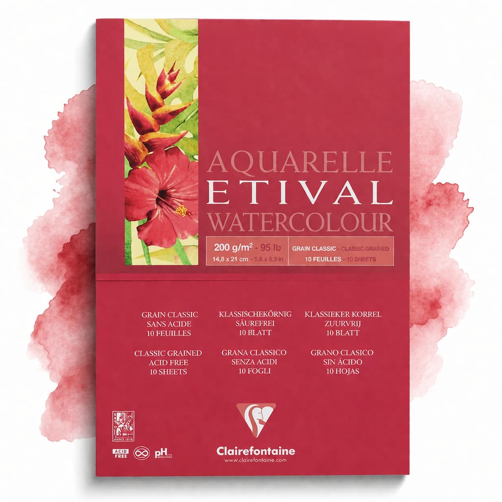 Papel para Aquarela Etival Clairefontaine A5 200gr
