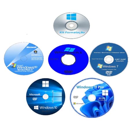 CD DVD WINDOWS 11 10 8.1 7 & XP