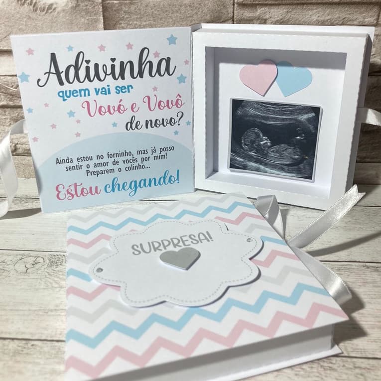 Caixa para anunciar a gravidez para vovô e Vovó de novo (12x13)