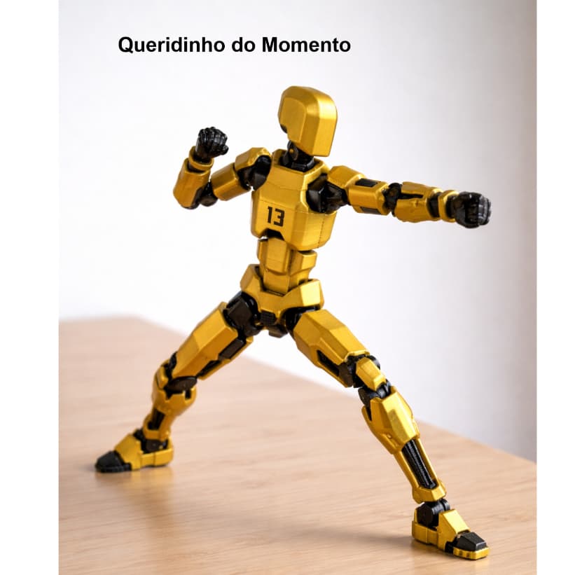 Boneco Articulado Anti Stress 13 Peças Dummy 13 + 4 Armas Relaxante