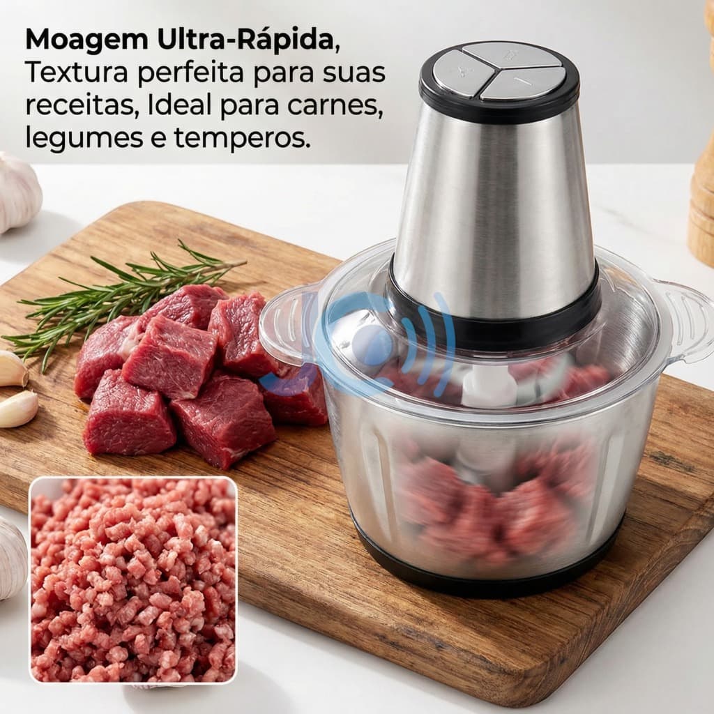 3L Picador De Alimentos Moedor De Carne Mixer Elétrica Processador Cozinha Casa Alho 110v-220v