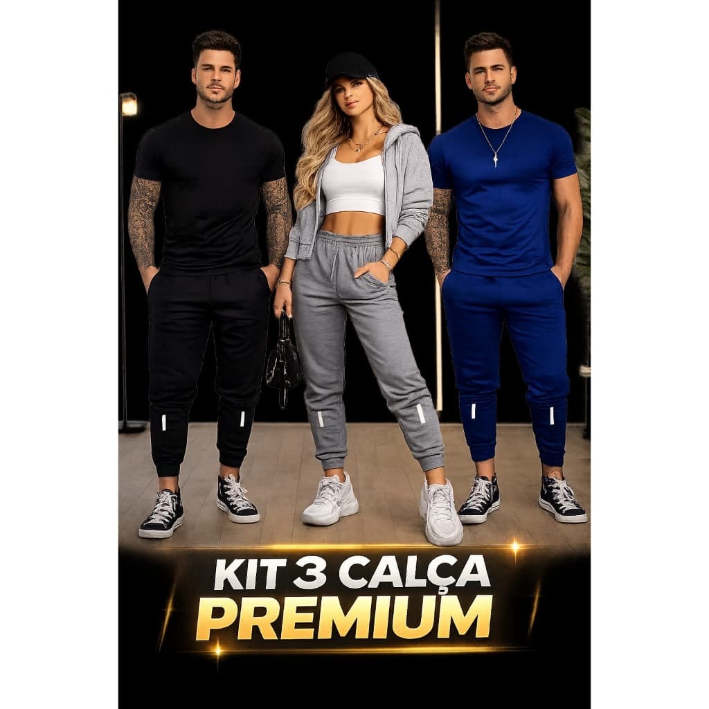 Calça jogger premium unissex esportiva verão inverno, academia,  trabalho, lazer