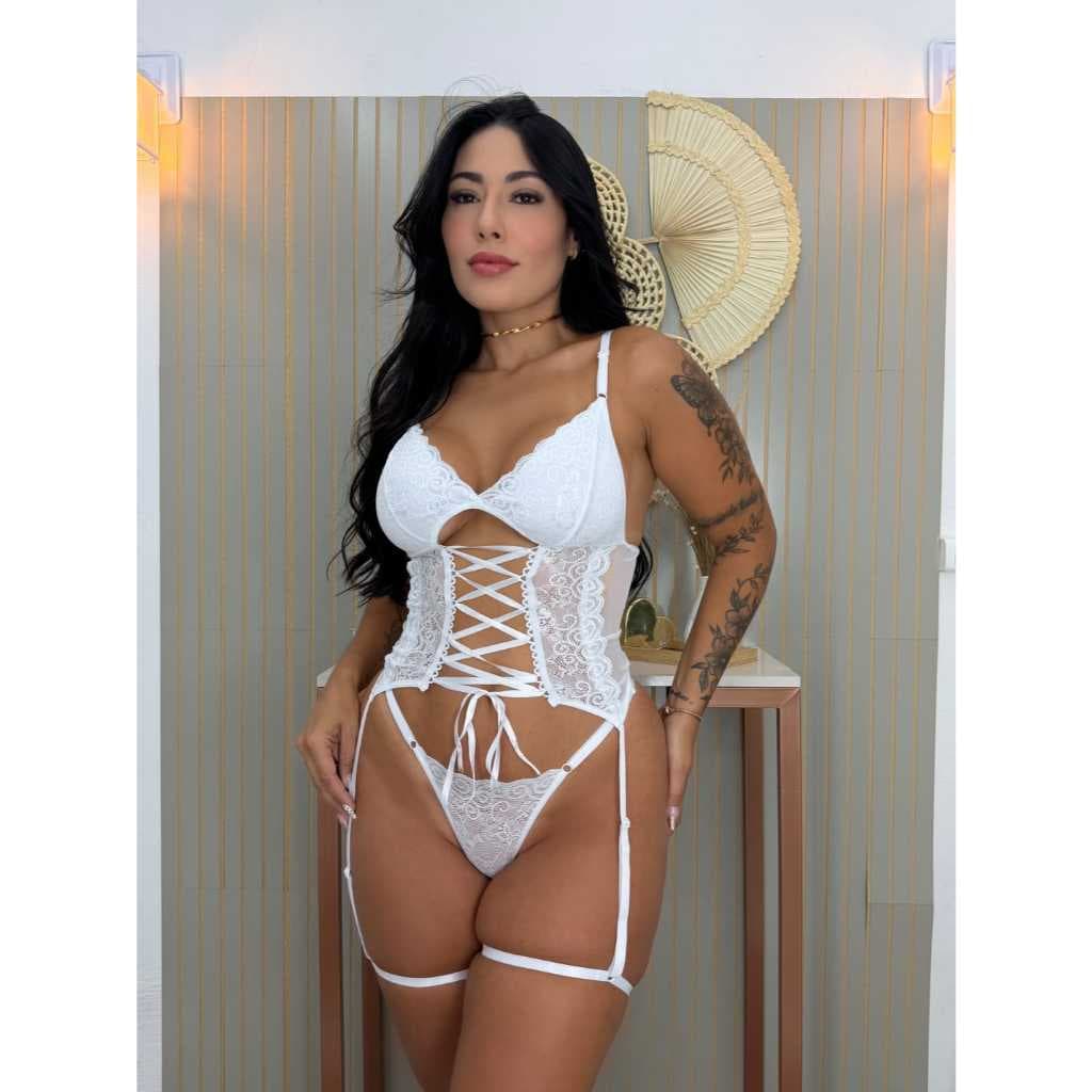 Espartilho Luxo Corselet Fita Sensual