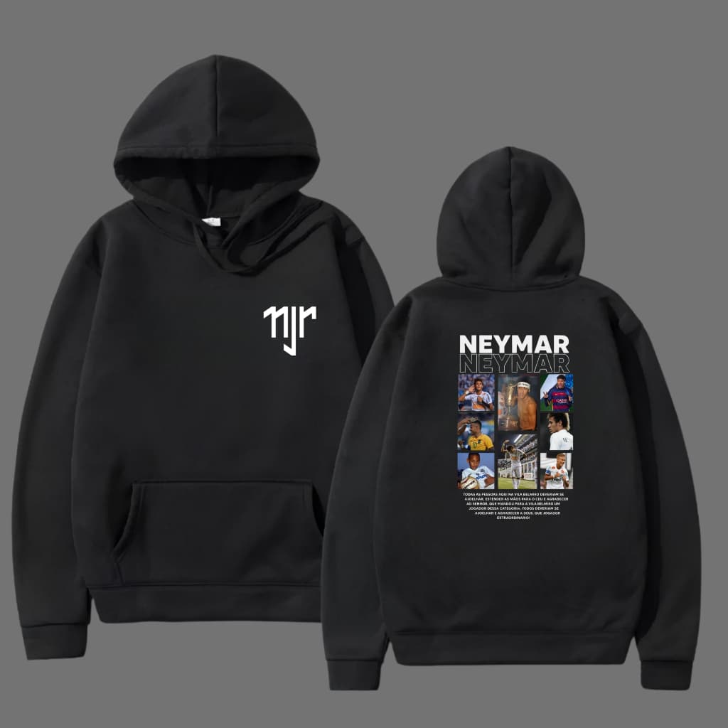Moletom Futebol Menino Ney Neymar Casaco Personalizado Blusa De Frio Frase Santos Flanelado Copa Do Mundo Promoção