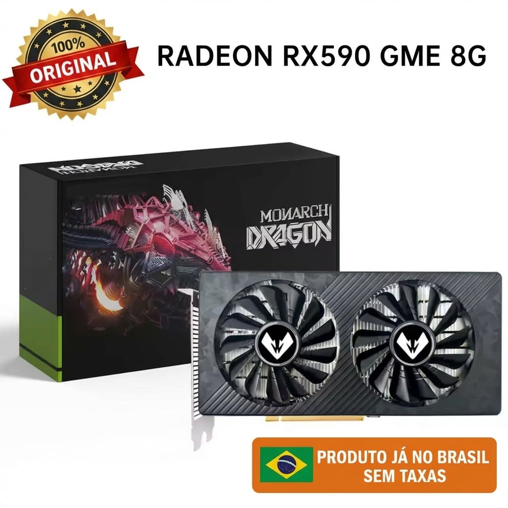 Placa de Vídeo Radeon RX 590 GME 8GB GDDR5 - 6Pin