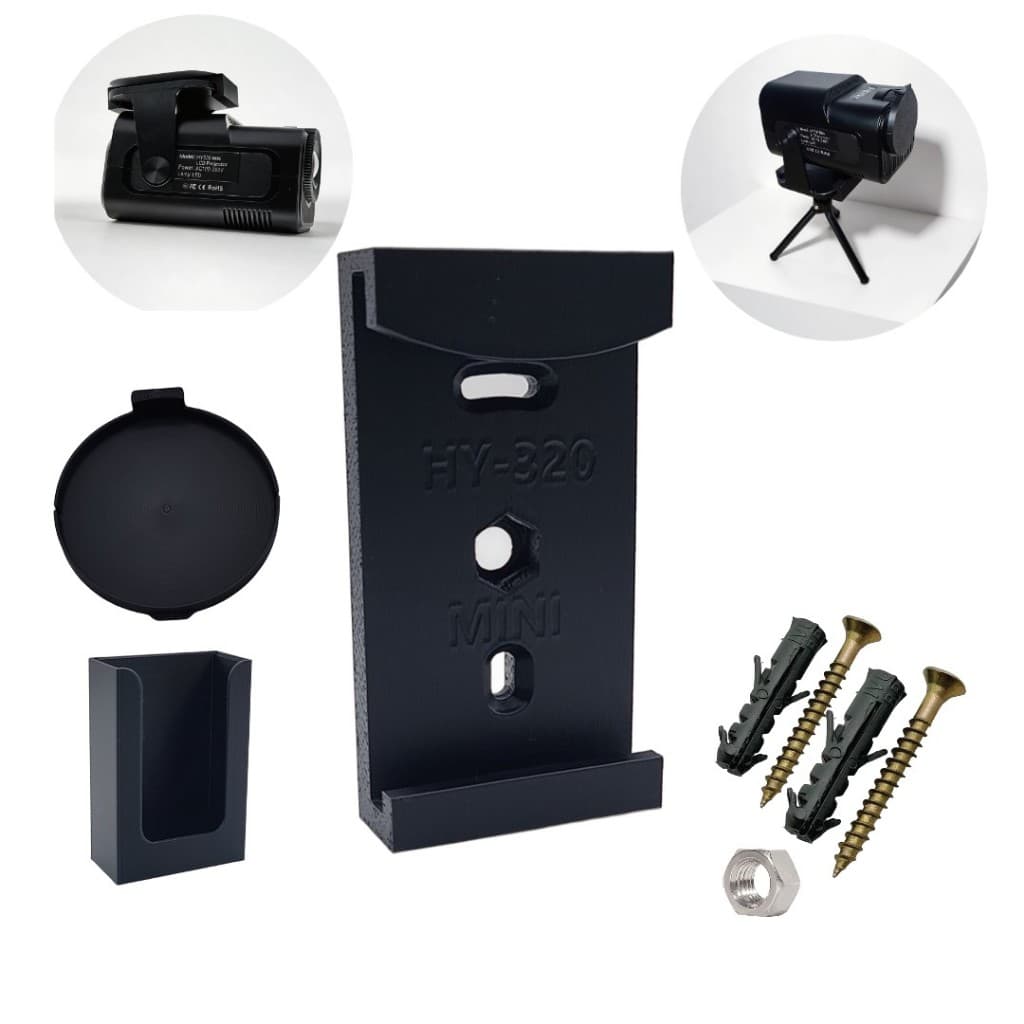 Suporte para projetor hy320 mini base pequena,  para instalar parede, teto ou tripe Preto