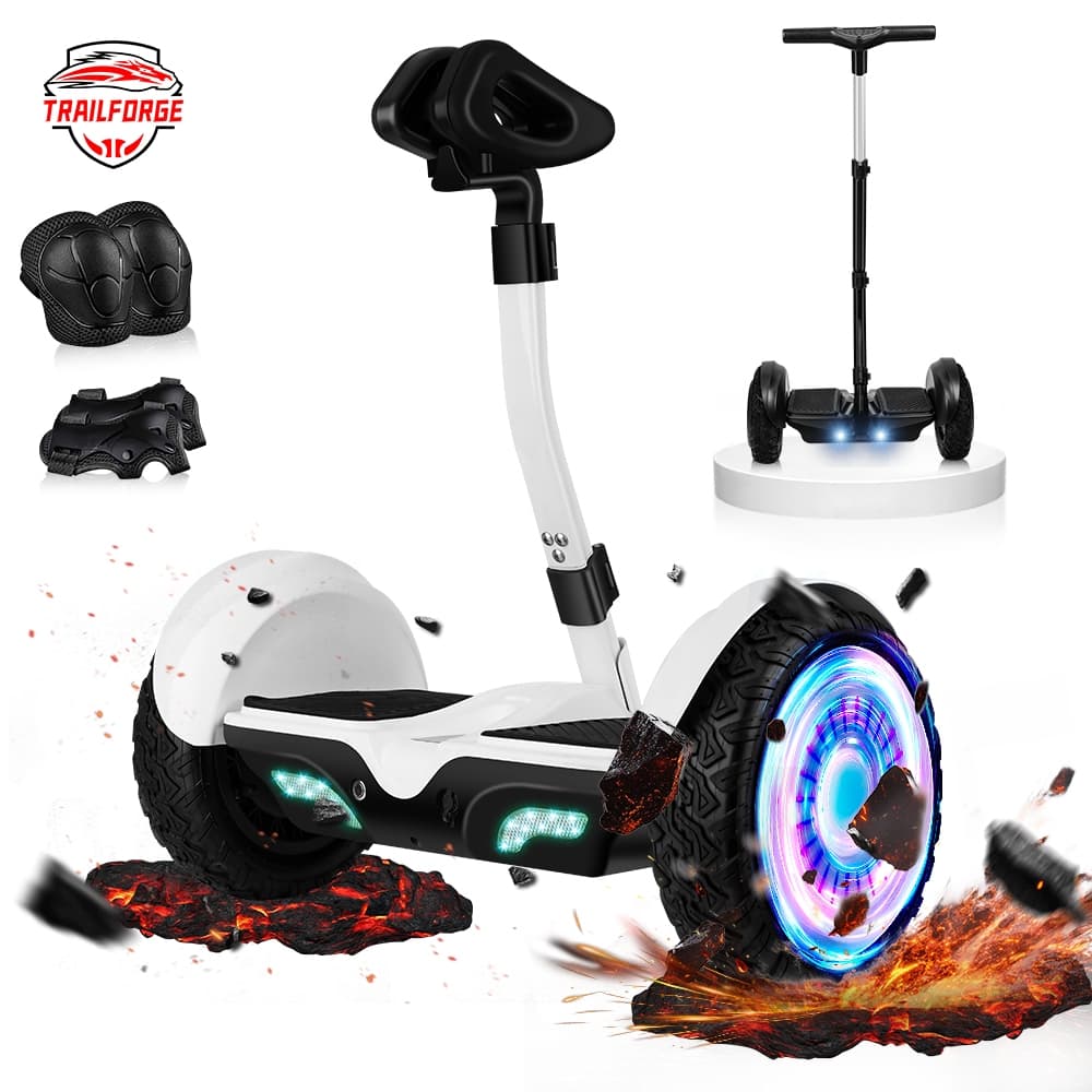 Trailforge-Q1 Hoverboard 10 ” 700W 20km/h 5000mah Offroad Led Bluetooth Dois modos de condução