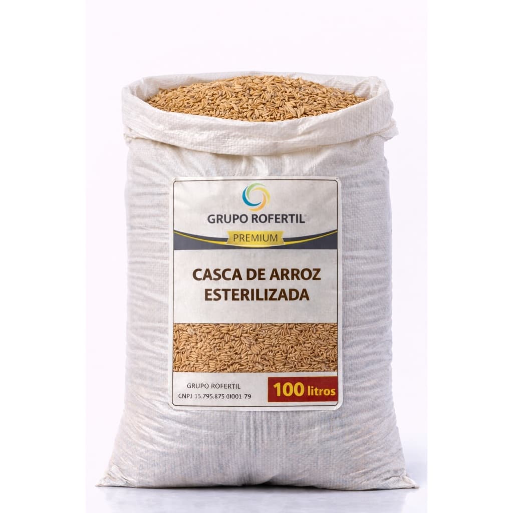 Casca De Arroz Esterilizada Jardinagem 100 Litros