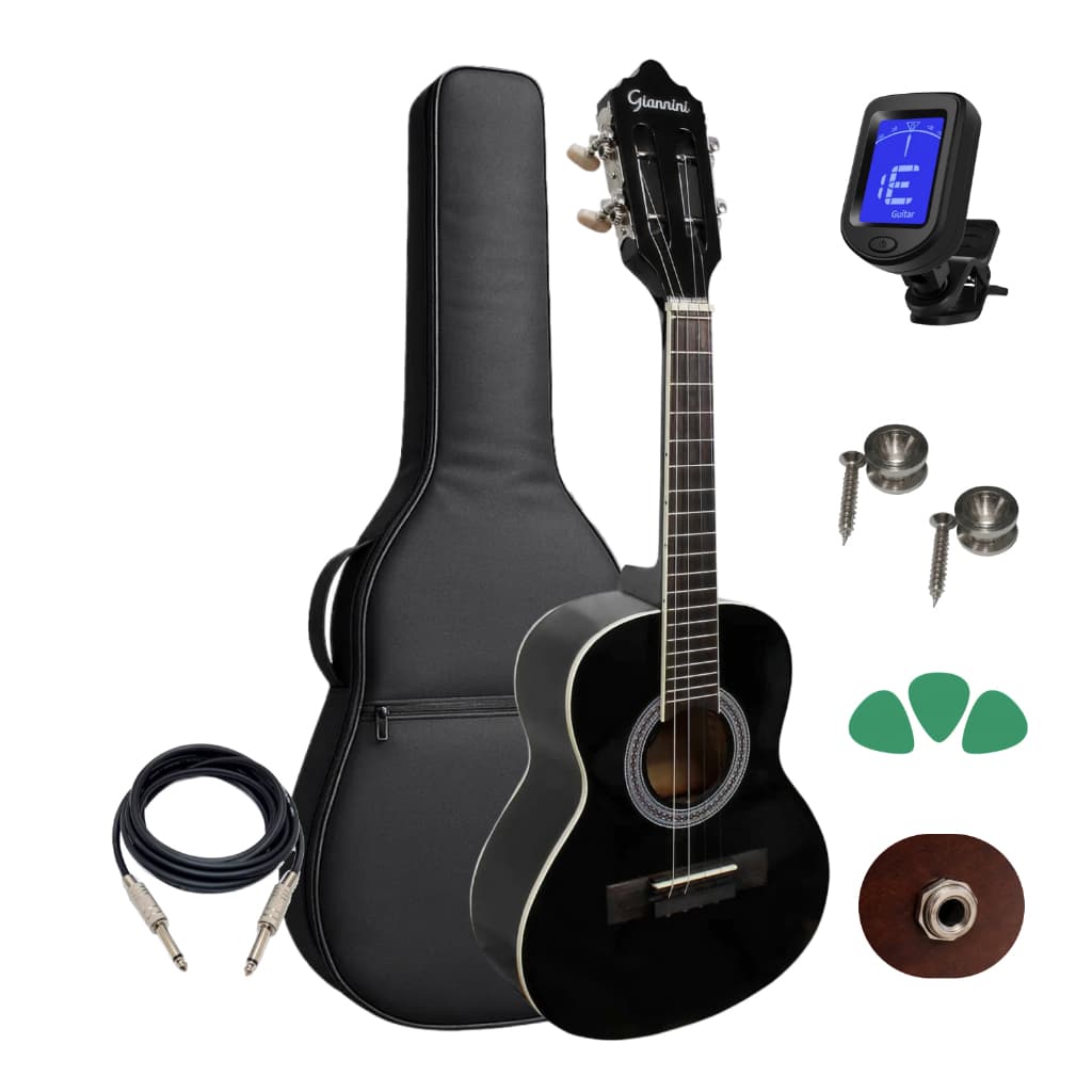 Cavaco Eletroacustico Giannini Start Cs14 Preto Kit Completo