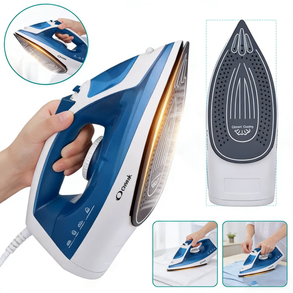 Ferro Elétrico A Vapor Base Cerâmica Antiaderente 1200w 127v Spray Autolimpeza Eficiente e Prático