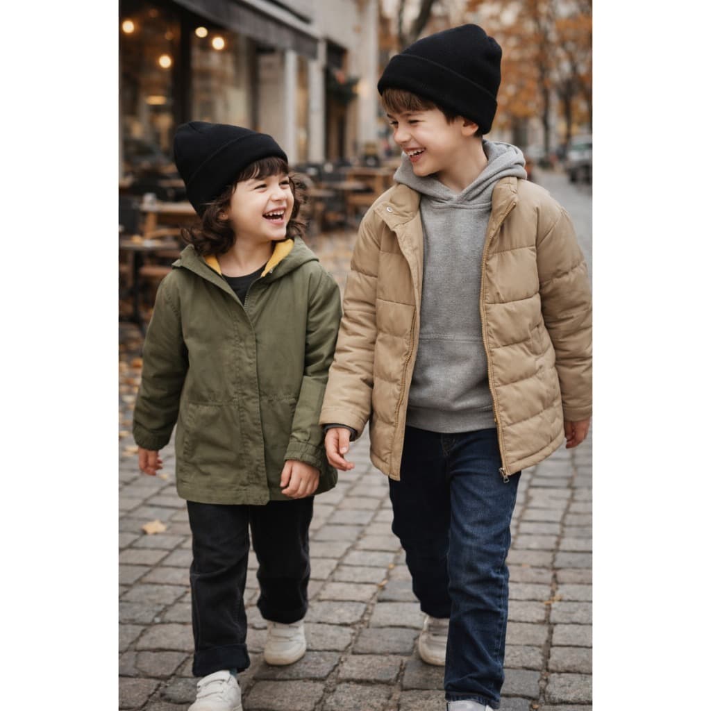 Touca Infantil Gorro de Lã Unissex Quentinha Macia e Confortável Flanelado