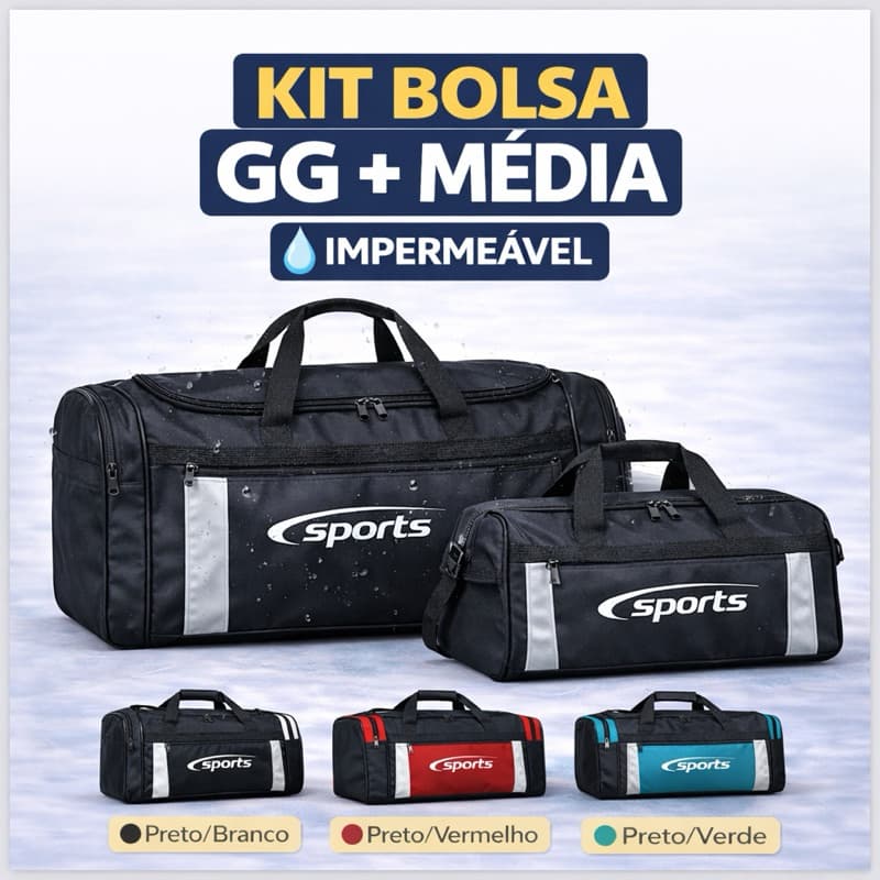 Kit Bolsa Viagem Reforçada Impermeável
