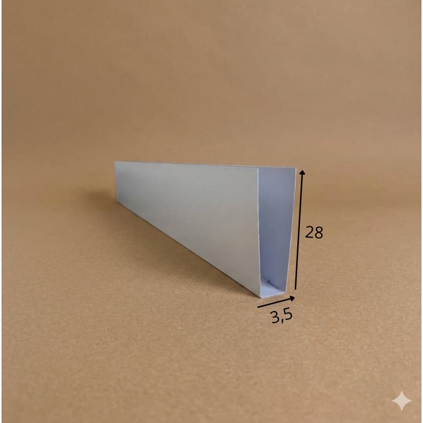 Protetor Salva Porta 3,5cmx28cm Branco/Preto/Galvanizado Pintura Eletrostática