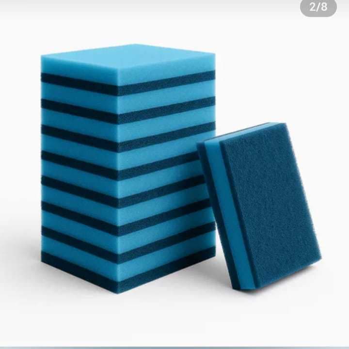 KIT COM  8 ESPONJAS ANTIADERENTE AZUL BUCHINHA DUPLA FASE
