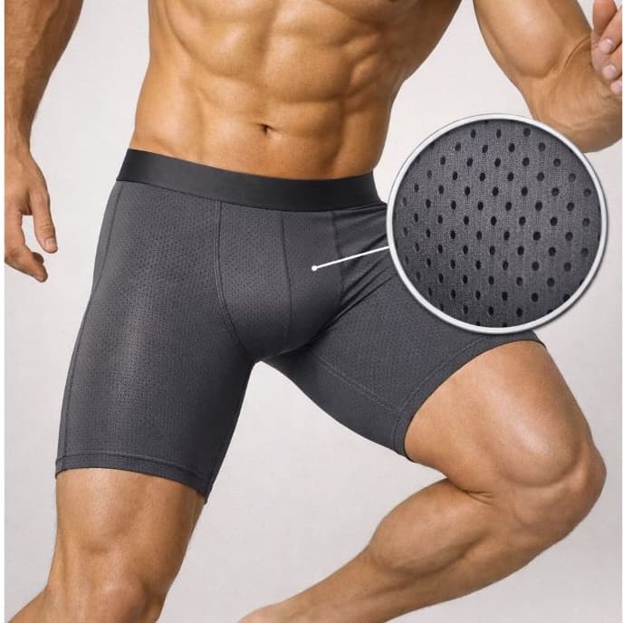 Kit 3 Cueca Boxer Ciclista Dryfit Respirável Antiodor Long Leg
