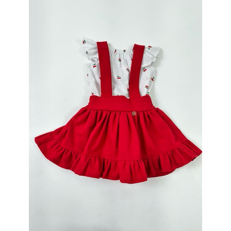 Salopete Linho Vermelho