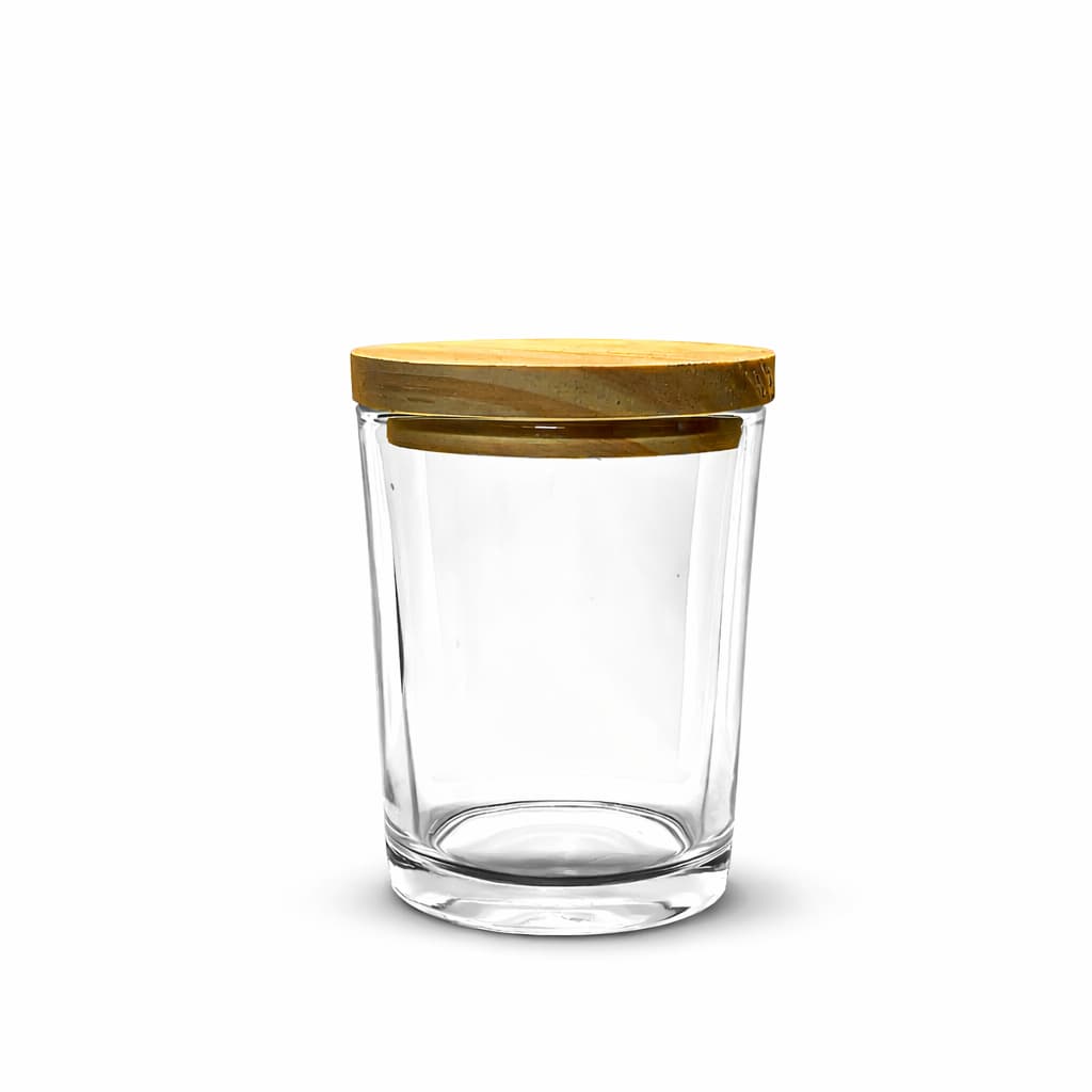Kit Potes de Vidro 70ml com Tampa de Madeira Para Velas Artesanais Velas Aromaticas Lembrancinhas