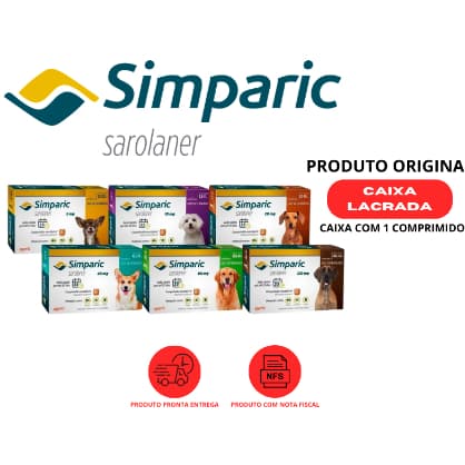 Antipulgas Para Cães Simparic - 1 Comprimido