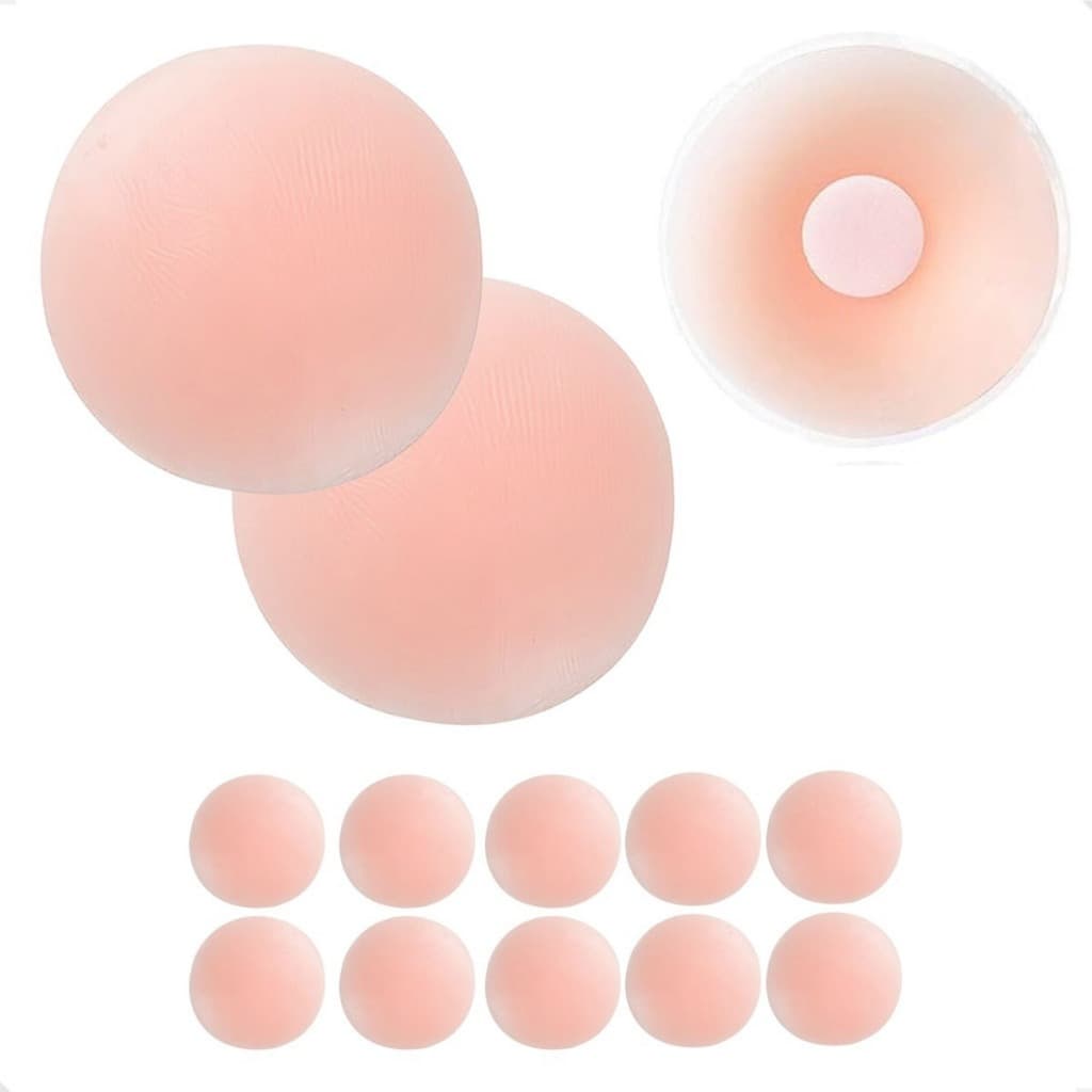 Tapa Mamilo de Silicone Reutilizável Bege | Invisível Sob a Roupa