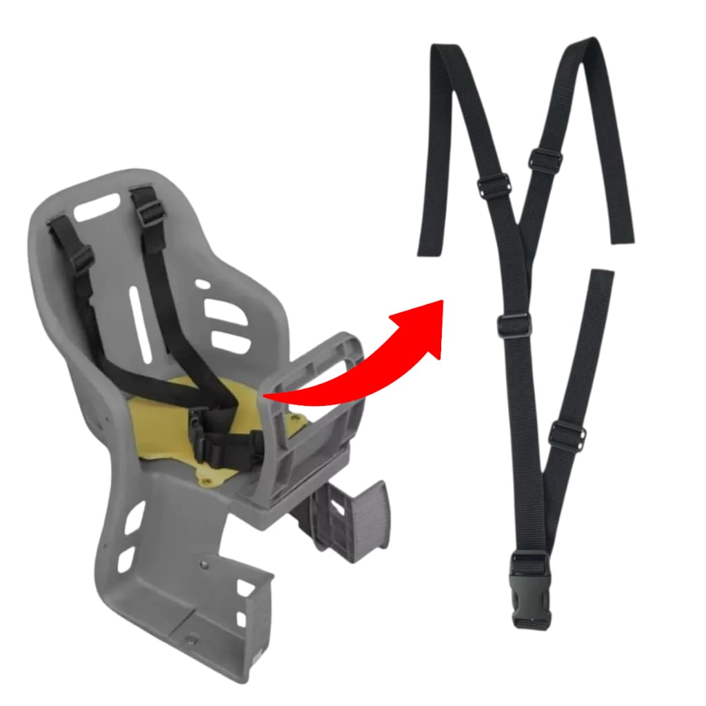 CINTO PRETO PARA CADEIRINHA INFANTIL KALF BABY BIKE DIANTEIRA