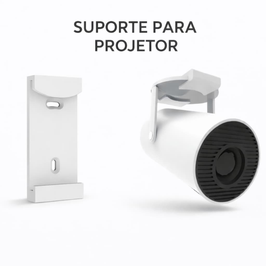 Suporte de Teto e Parede Para Projetor Compatível Salange HY300 e Magcubic Impressão 3D Preto Branco