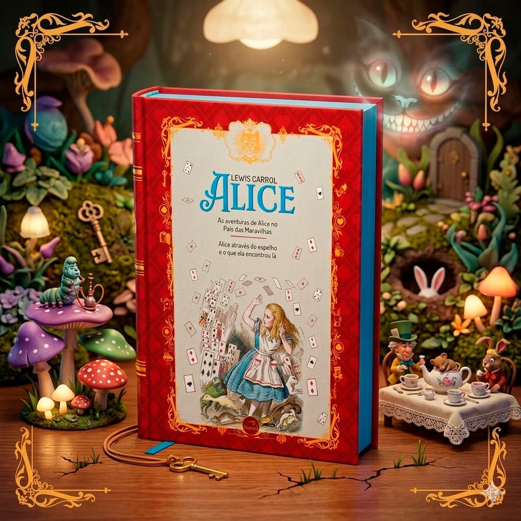 Alice no País das Maravilhas + pôster deluxe Capa dura