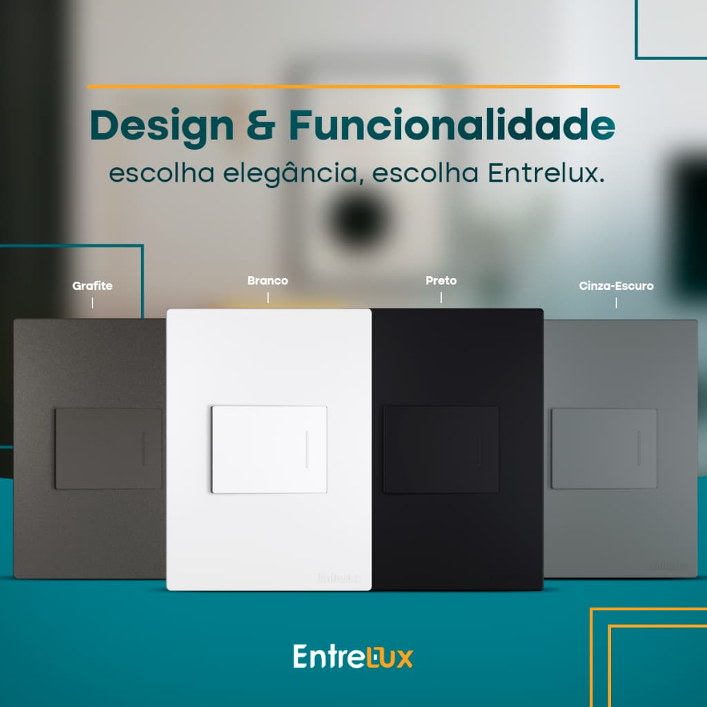 Conjunto 1 Interruptor 10a Simples e Paralelo Linha Classic 4x2 Entrelux