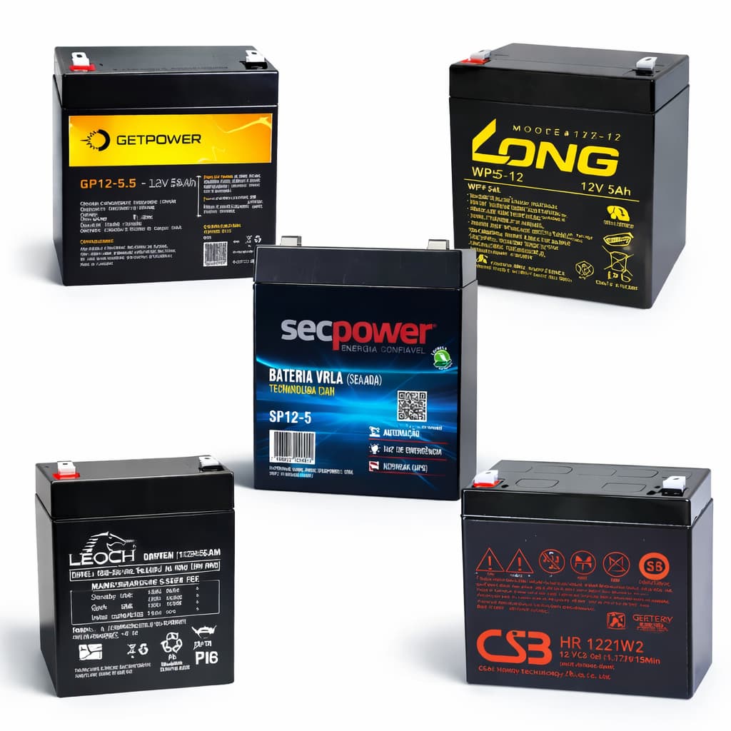 Bateri@ 5Ah / 12V - Alarme, Balança, Portão, Nobreak (UPS), Brinquedos Infantis - Várias Marcas