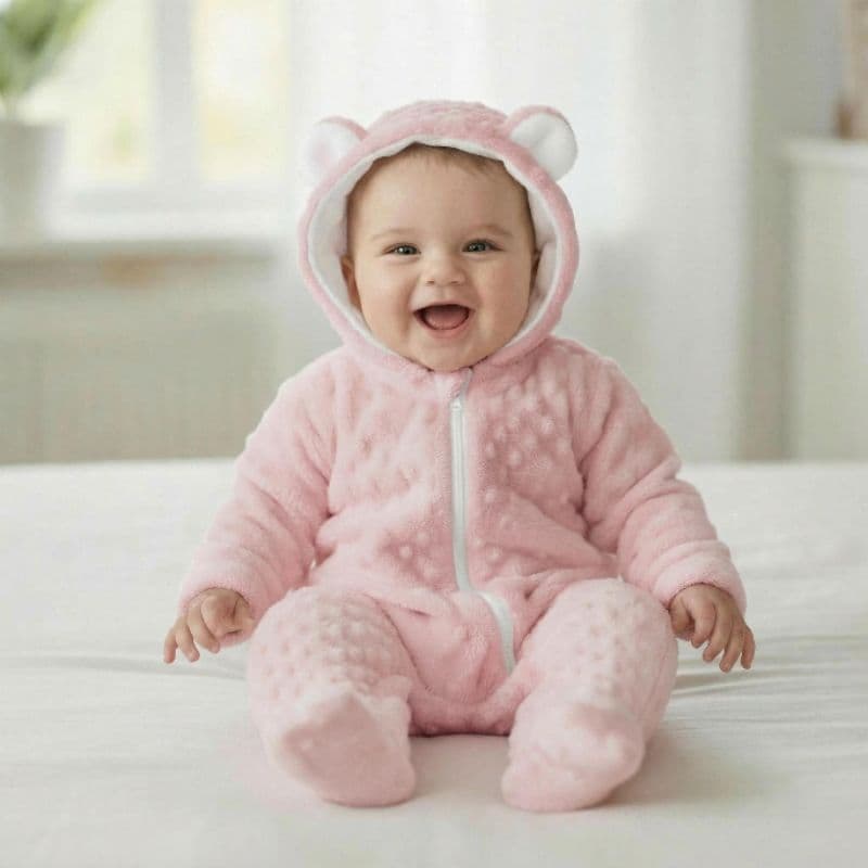 Macacão Ursinho Bebê – Inverno Quentinho 0 a 12 Meses (L3)