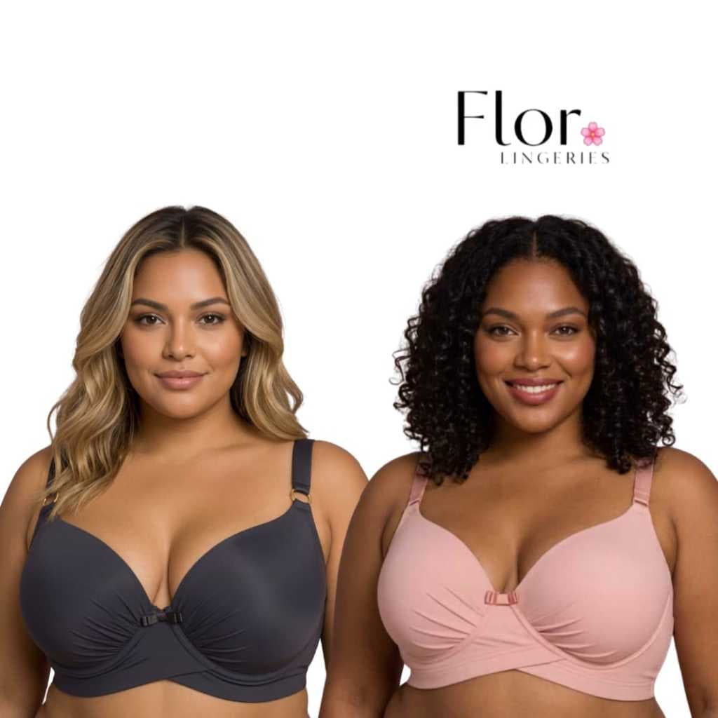 Kit Sutiã Cruzado Plus Size Conforto e Sustentação Dia a Dia