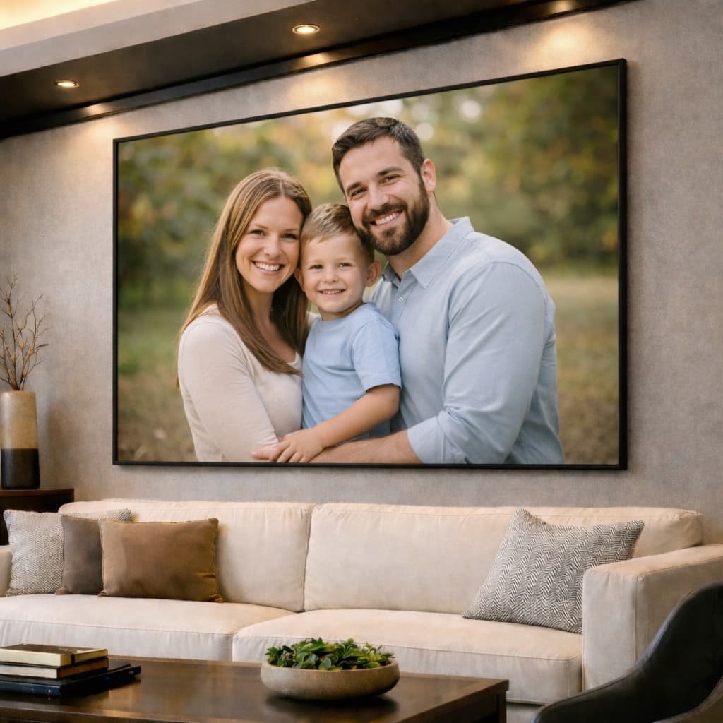 Quadro Decorativo Personalizado Com Sua Foto Mosaico Sala Quarto Escritório