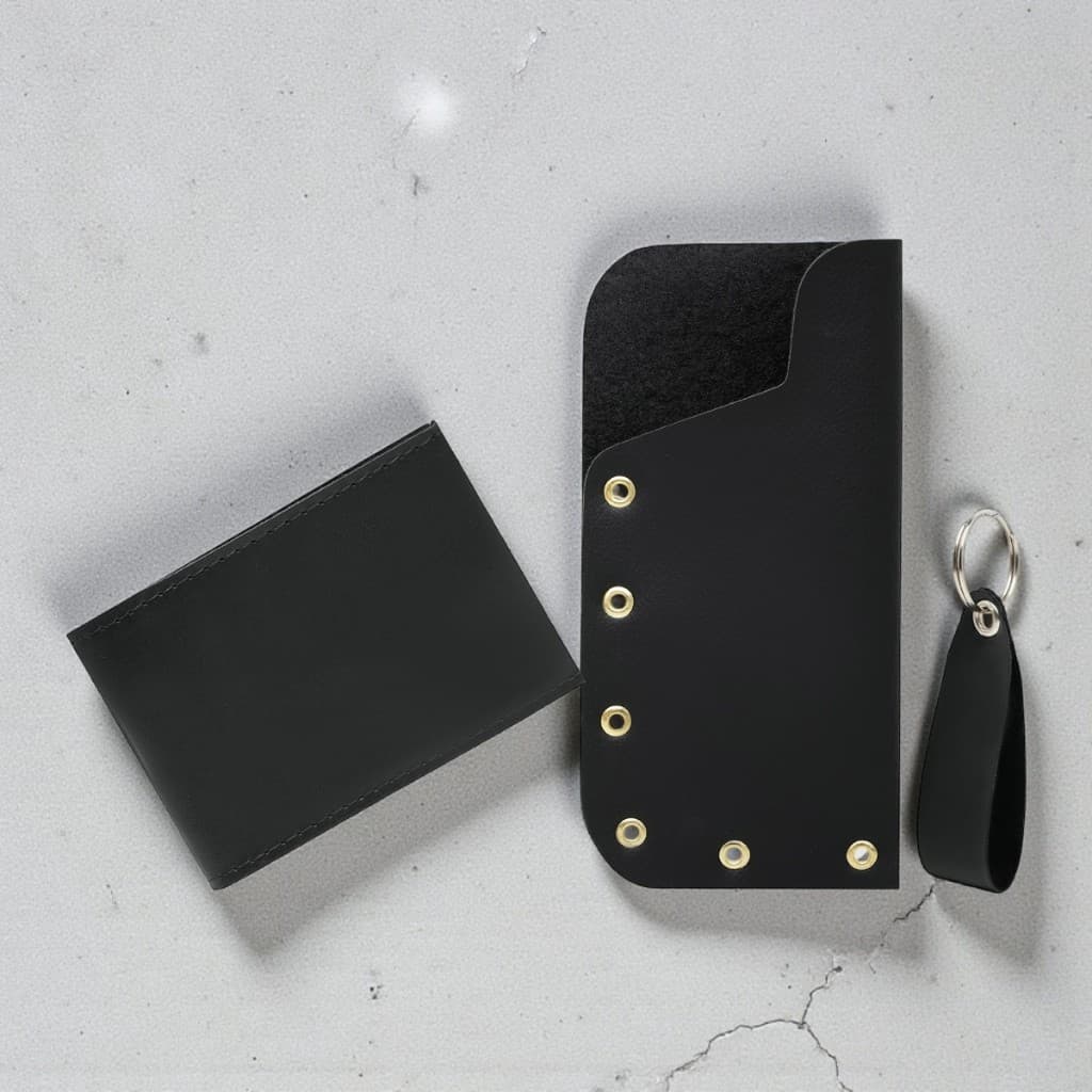 Até 10 Kits Com 3 peças Porta Óculos+ Porta Cartão + Chaveiro Masculino e Feminino Brindes