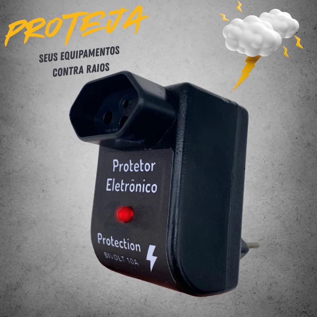 Protetor Contra Raios Picos de energia para Eletrodomésticos Tomada 10A 110/220v