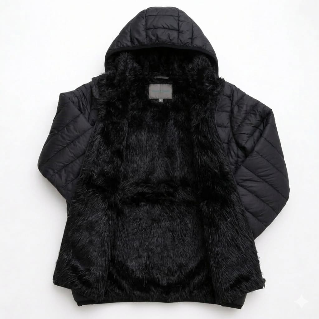 Jaqueta Puffer Masculina Matelasse Inverno Quente Peluciada e Sem Forro