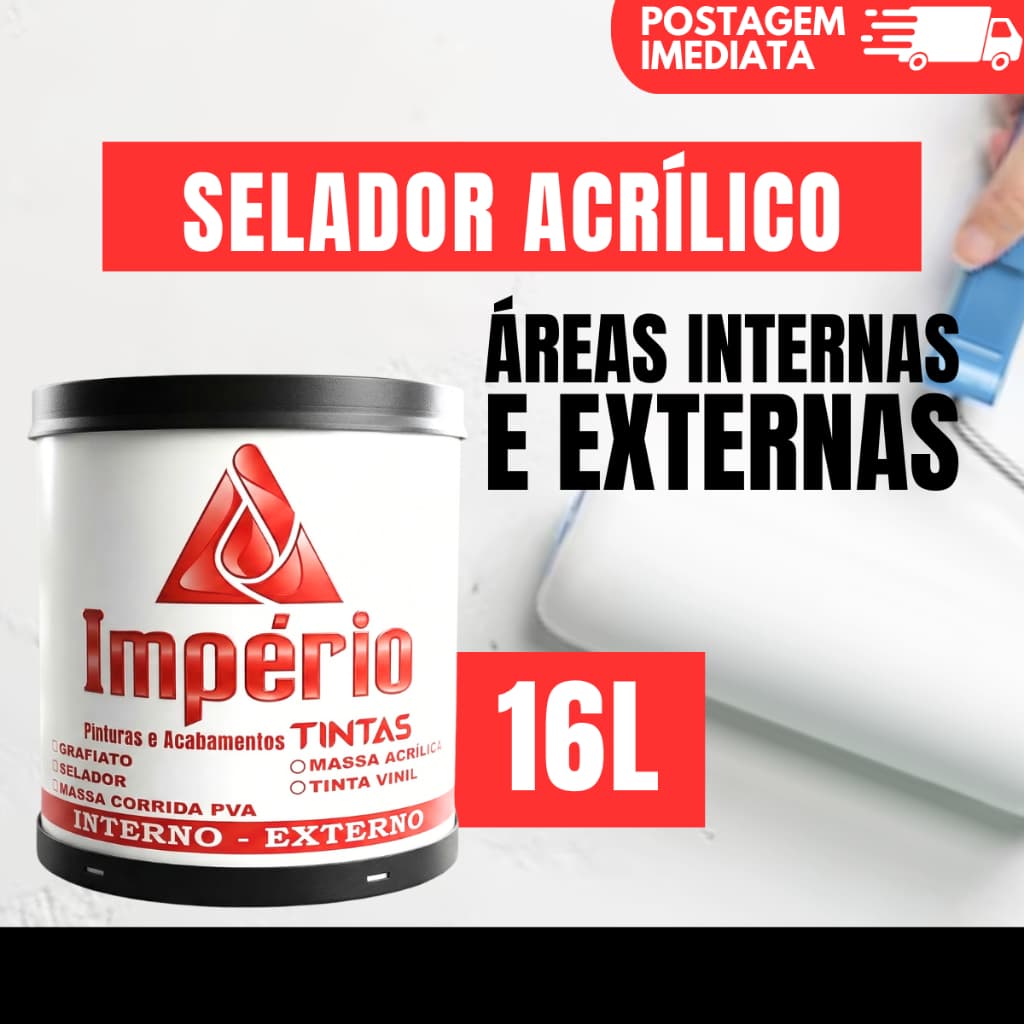 Selador Acrilico Impermeável Profissional Interno Externo Parede Branco Premium Imperio das Tintas