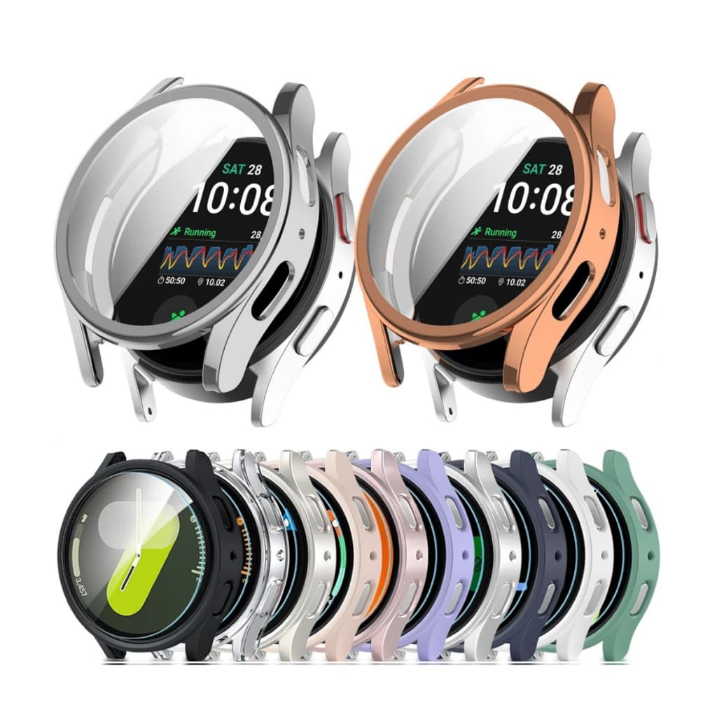 Case Capa Com Película Para Galaxy Watch 7 40mm 44mm Smartwatch Relógio Samsung Capinha Bumper