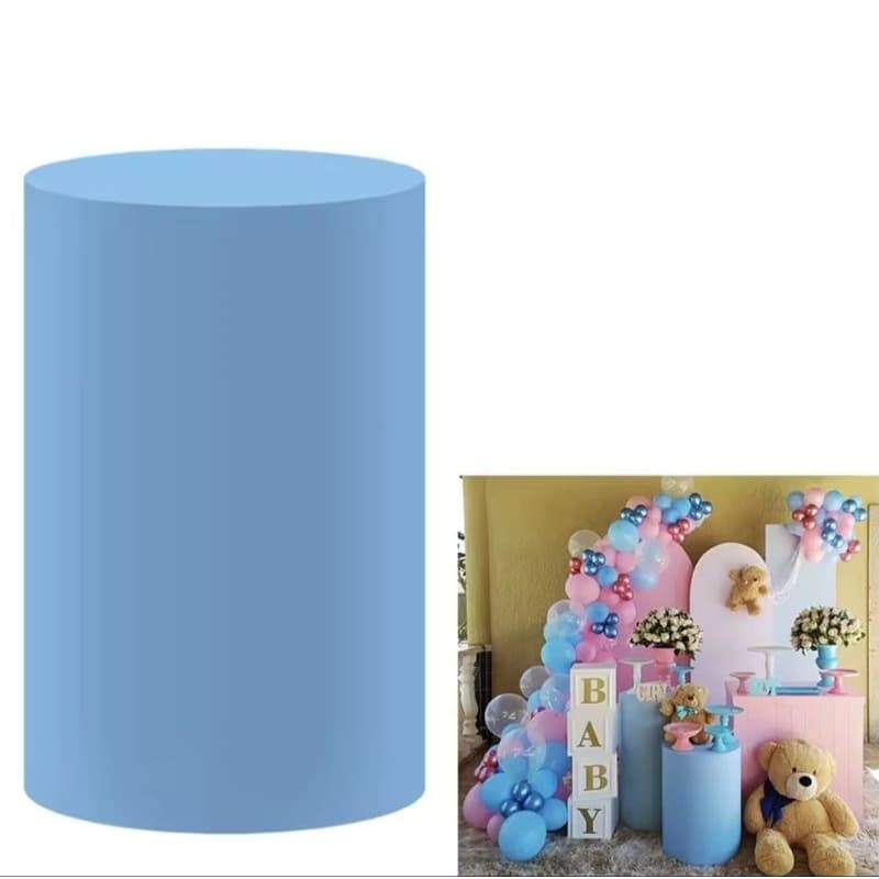 CAPA PARA MESA CILINDRO COM ELÁSTICO PARA DECORAÇÃO TEMA DE FESTA TAMANHOS E CORES VARIADAS - ENVIO RÁPIDO