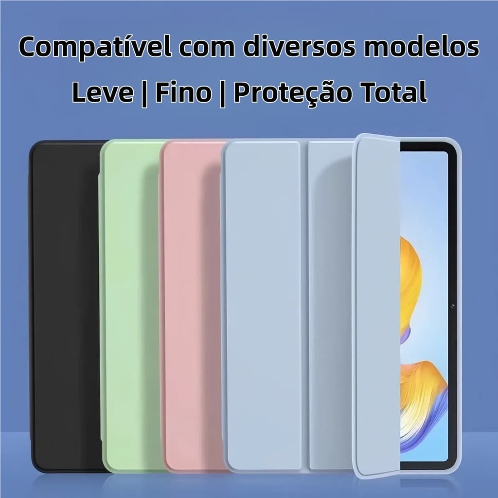Capa Compatível com iPad 5 - 11(A16)  Geração , pro  e  mini com Suporte e Porta caneta