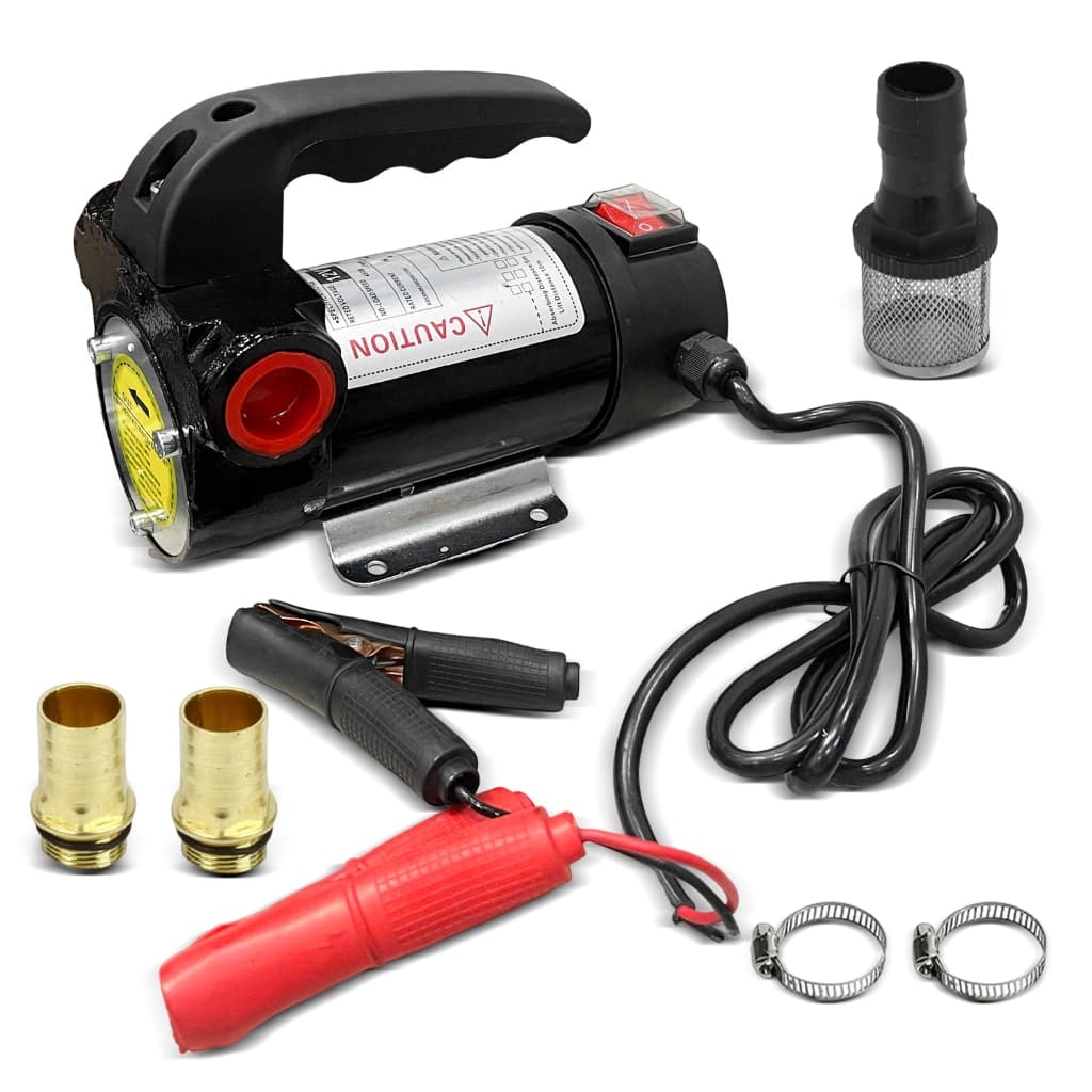 Bomba de Óleo Industrial 12V/24V | 60L/min, 4200RPM, Construção em Cobre，Ideal para Caminhões, Máquinas e Oficinas