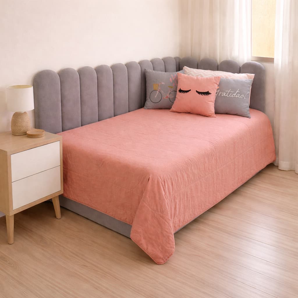 Cabeceira de Cama adesiva kit  Em L Nuvem 45x20cm (ENVIO IMEDIATO)