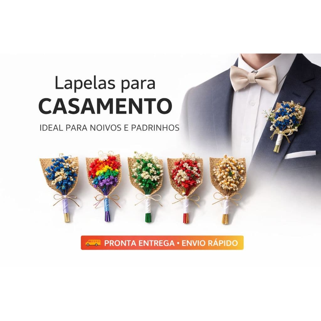 Lapela Para Padrinhos e Noivo Casamento Decoração Rústica