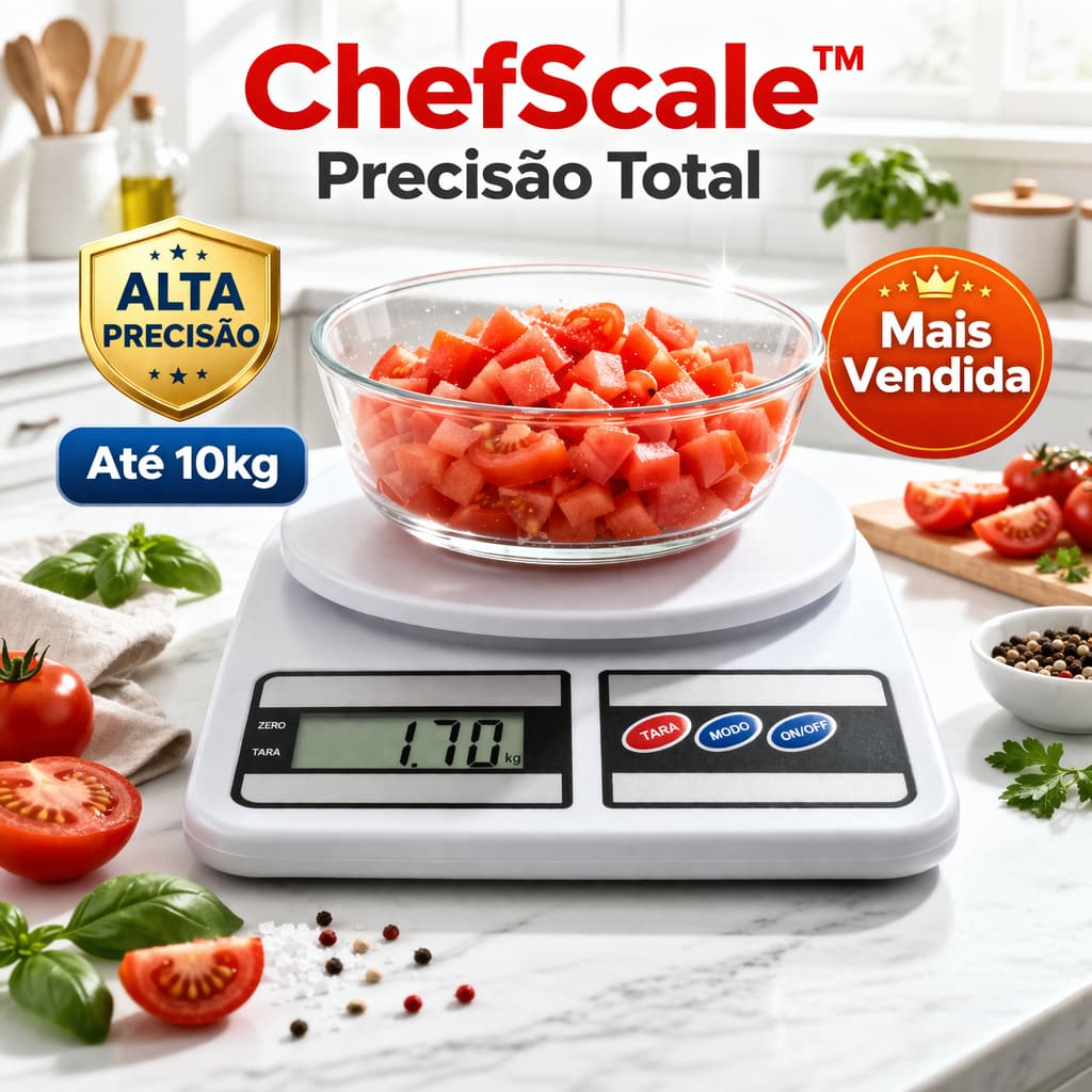 Balança Digital de Cozinha 10kg  Alta Precisão Função Tara Balança culinária dieta portátil receitas