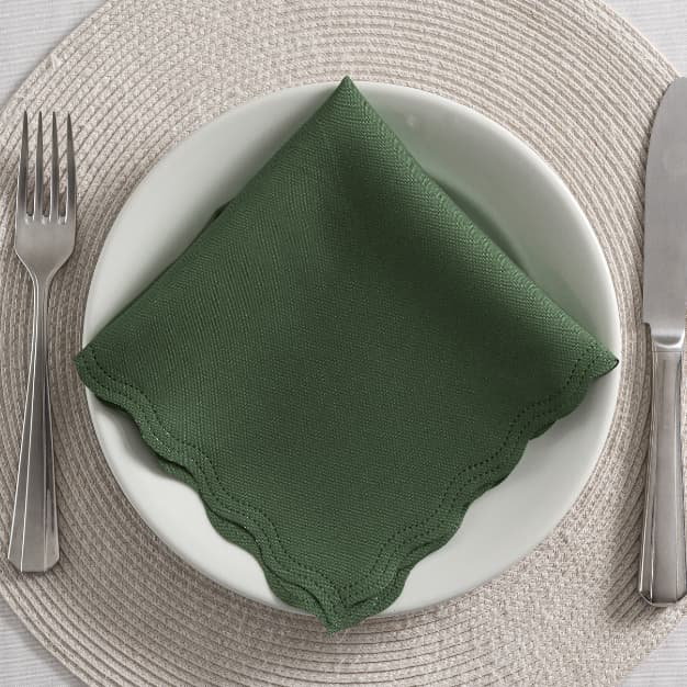 Guardanapo de Tecido Oxford Kit 6 Unidades 33cm Corte a Laser e Cores Variadas Mesa Posta