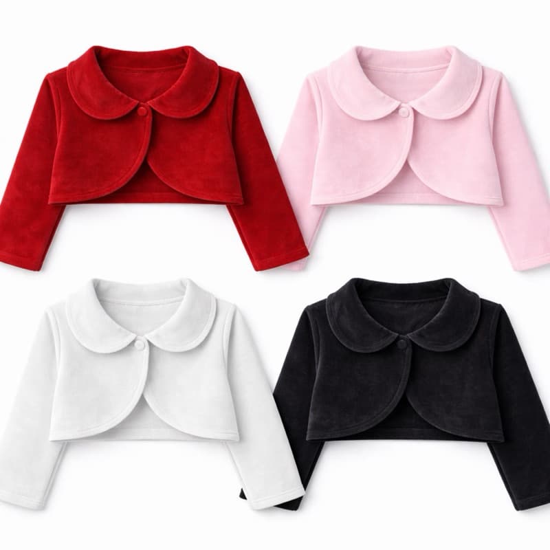 Bolero Infantil Festa Menina Plush Varias Cores Disponiveis.