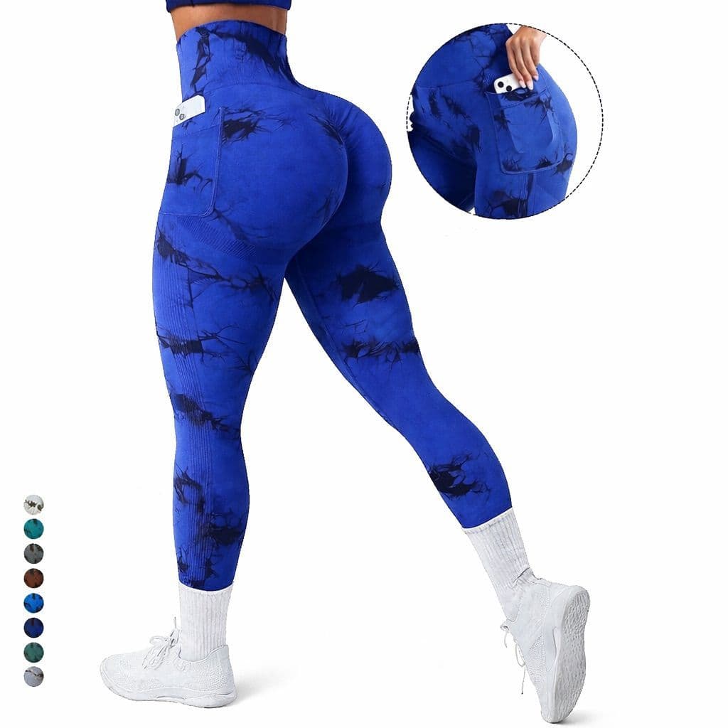 Calça Legging Yoga Tie Dye Empina Bumbum, Zero Transparência Academia Feminina Esportiva Sem Costura